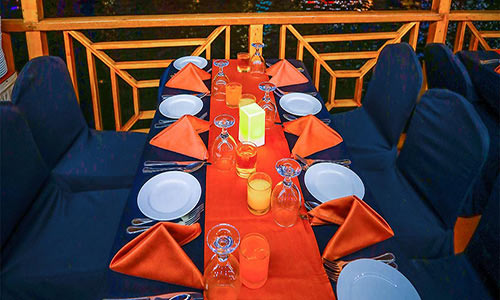 Dhow Cruise Dinner Set Up