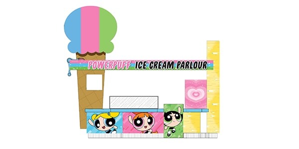 Powerpuff Ice Cream Parlor at Cartoon Network Park Dubai